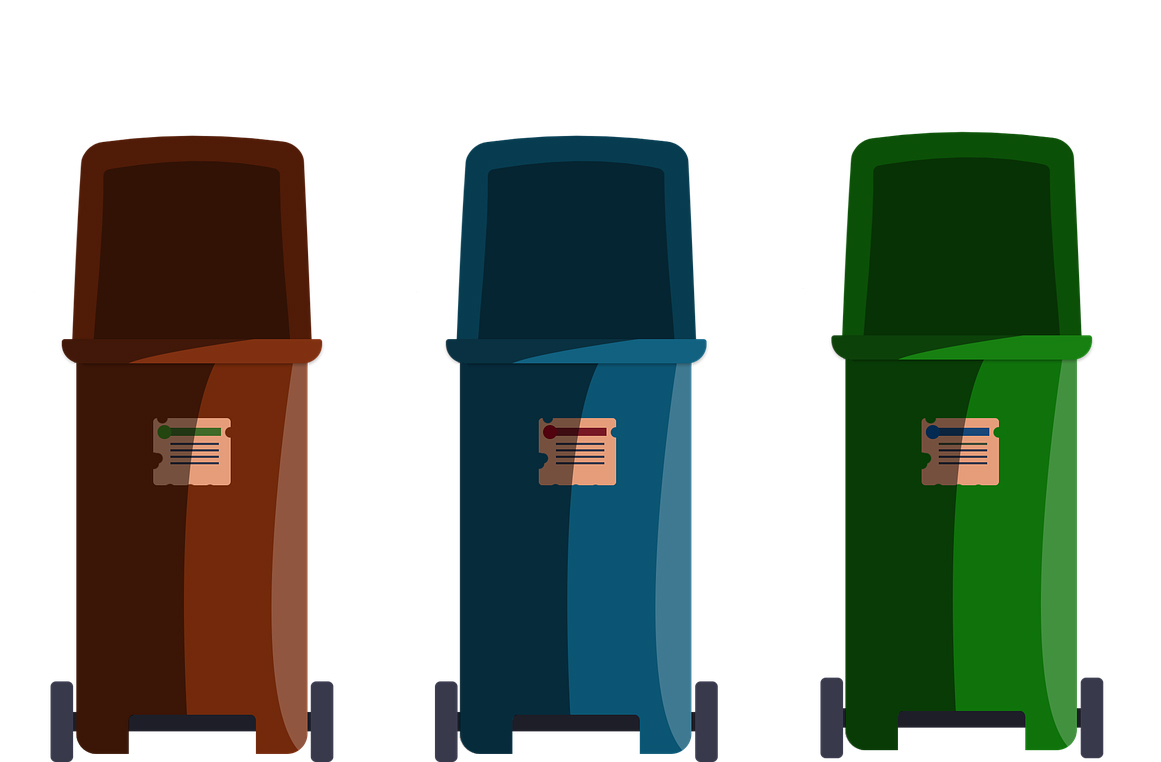 Ilustracija spremnik za otpad